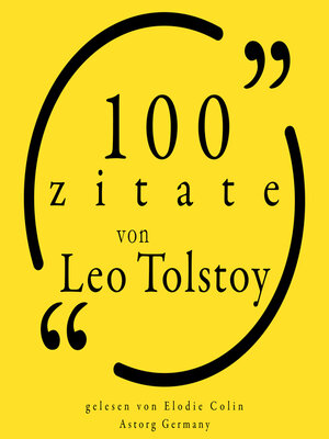 cover image of 100 Zitate von Leo Tolstoi